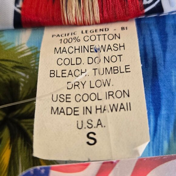 NWT Pacific Legend Hawaiian Shirt Diamond Head Tropical Floral Small - Picture 9 of 9